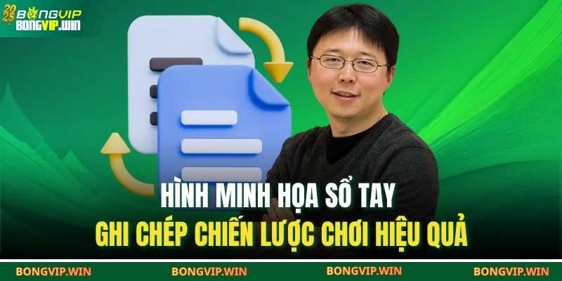 Hình minh họa sổ tay ghi chép chiến lược chơi hiệu quả